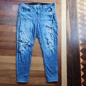 Torrid Sky High Skinny Ripped Jeans Size 18